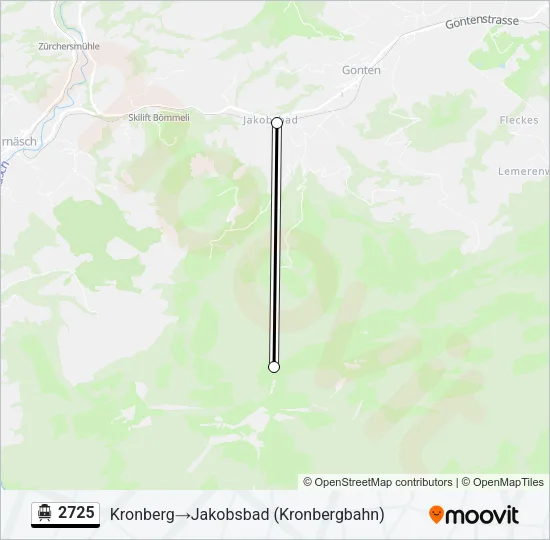 2725 Cable Car Line Map
