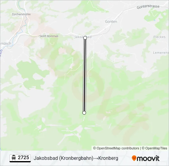 2725 Cable Car Line Map