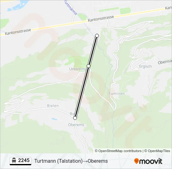 2245 Cable Car Line Map