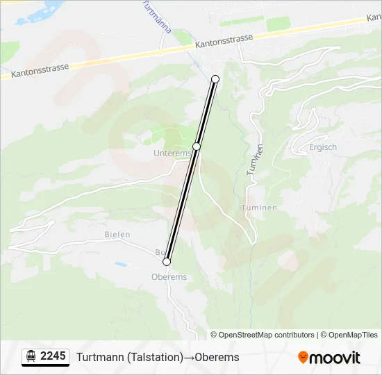 2245 Cable Car Line Map