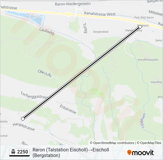 2250 Cable Car Line Map