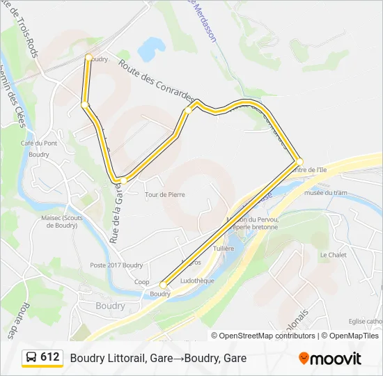 612 Bus Line Map