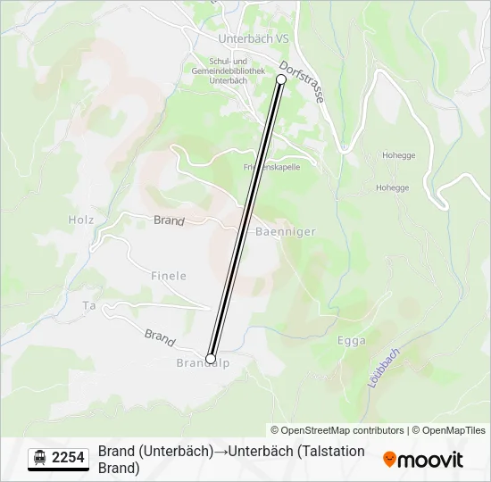 2254 Cable Car Line Map