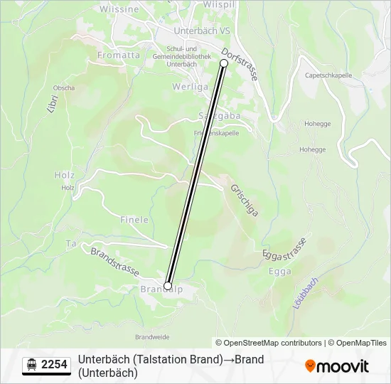 2254 Cable Car Line Map