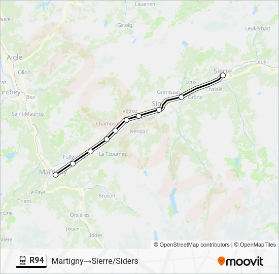 R94 Train Line Map
