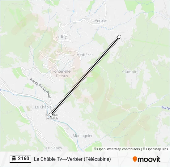 2160 Cable Car Line Map