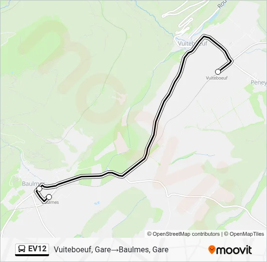 EV12 Bus Line Map