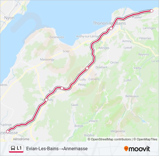 L1 Bus Line Map