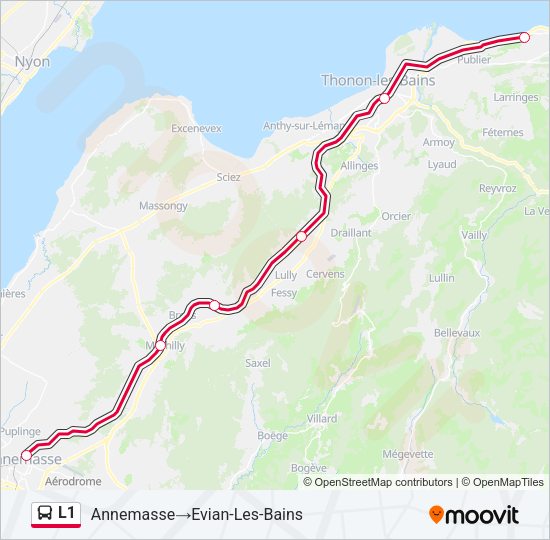 L1 Bus Line Map