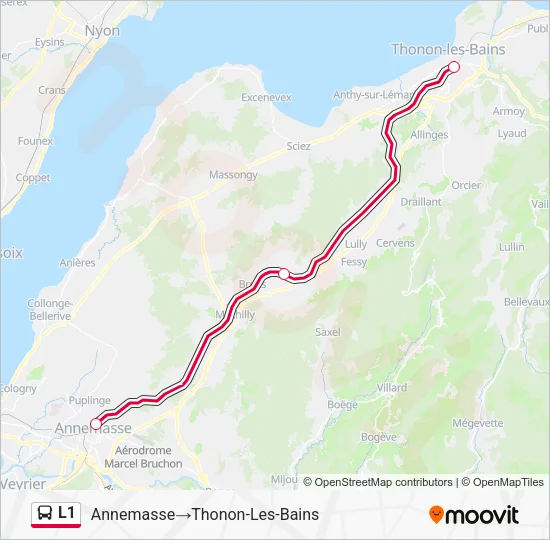 L1 Bus Line Map