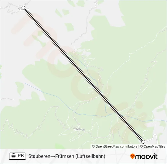 PB Cable Car Line Map