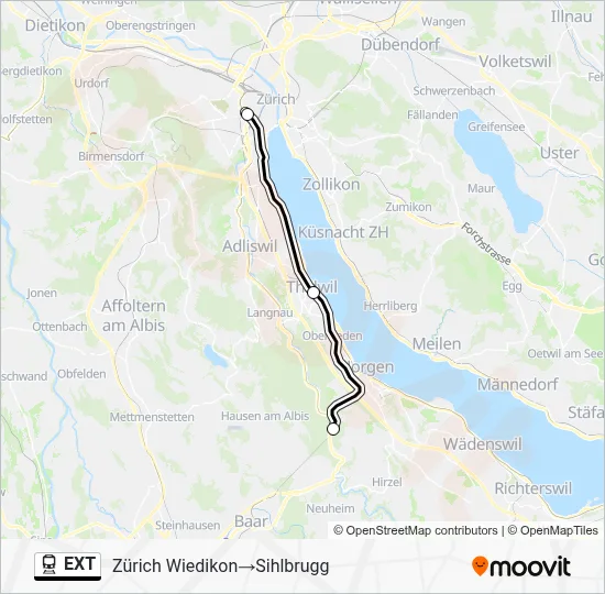 EXT Train Line Map