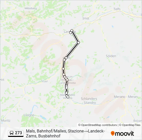273 Bus Line Map