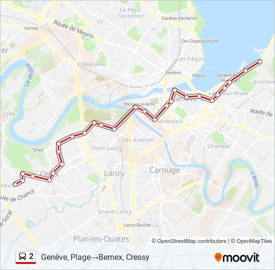 2 bus Line Map