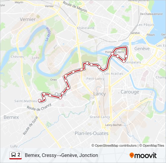 2 Bus Line Map