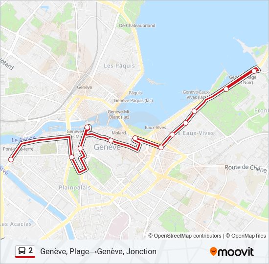 2 Bus Line Map