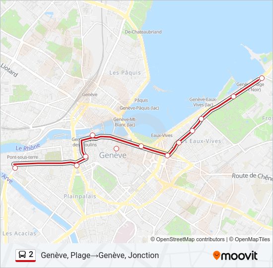 2 Bus Line Map