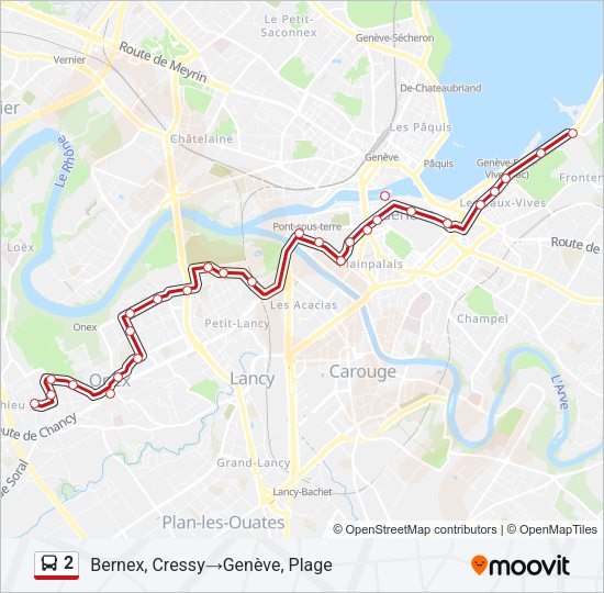 2 Bus Line Map