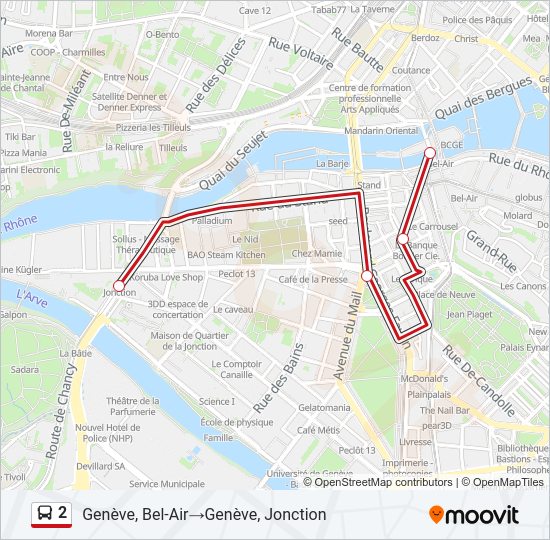 2 Bus Line Map