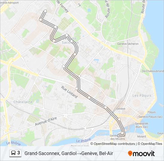 3 Bus Line Map