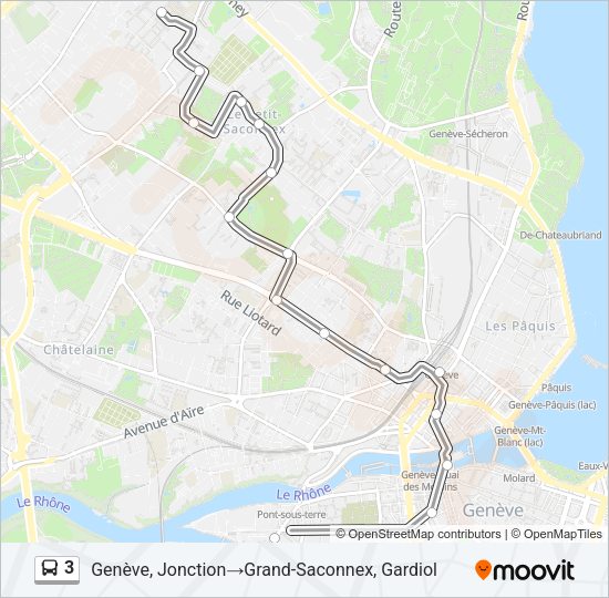 3 Bus Line Map