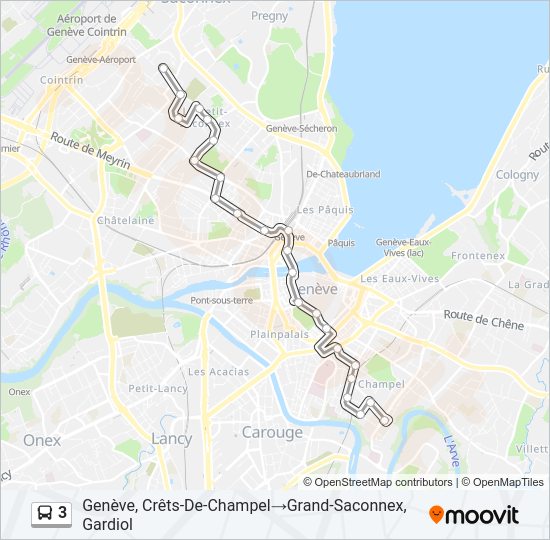 3 Bus Line Map