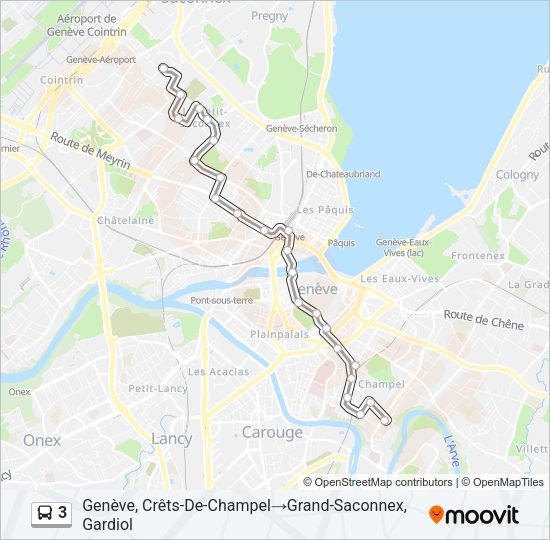 3 Bus Line Map