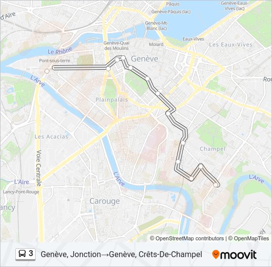 3 Bus Line Map