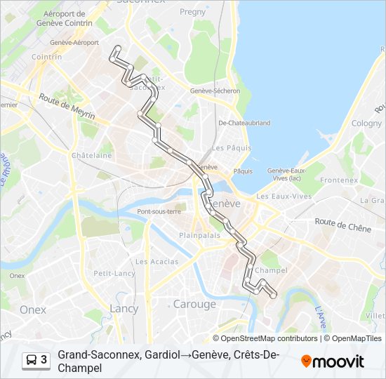 3 Bus Line Map