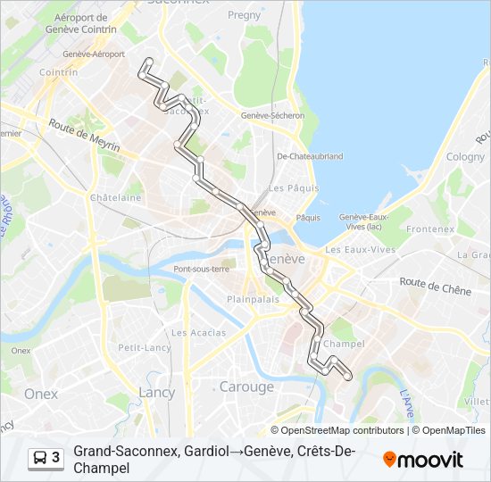 3 Bus Line Map