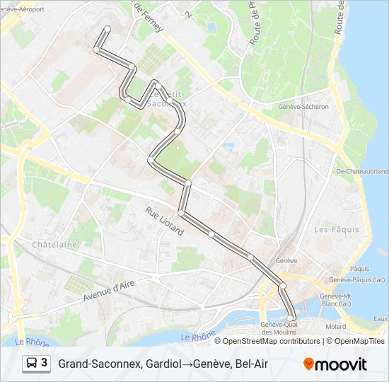 3 Bus Line Map