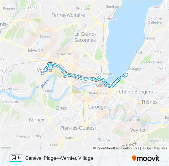 6 Bus Line Map
