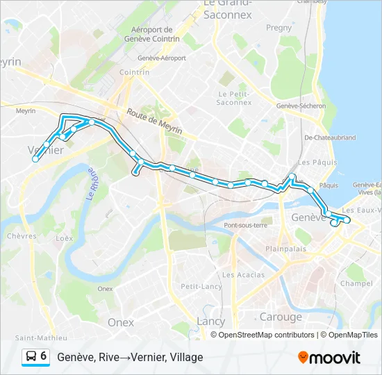 6 Bus Line Map