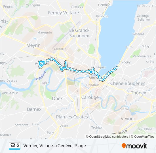 6 Bus Line Map
