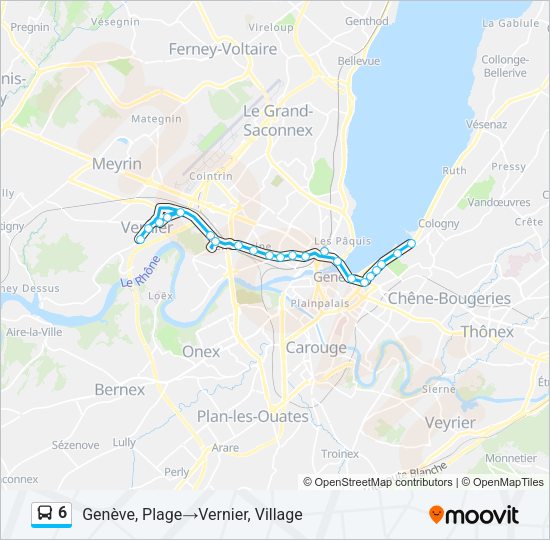 6 Bus Line Map