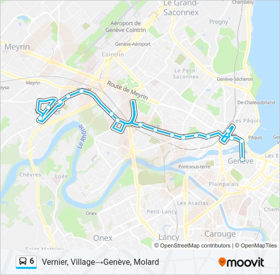 6 Bus Line Map