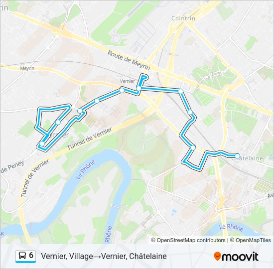 6 Bus Line Map