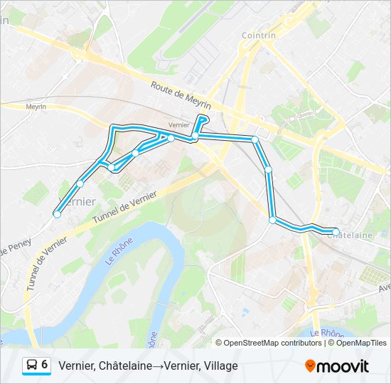 6 Bus Line Map