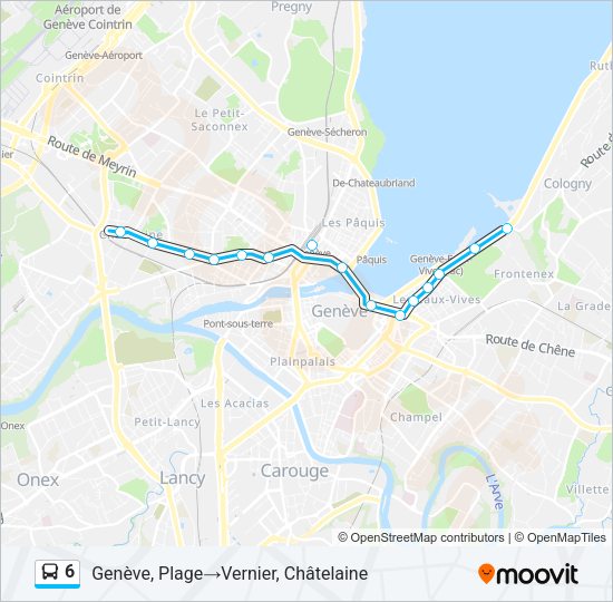 6 Bus Line Map