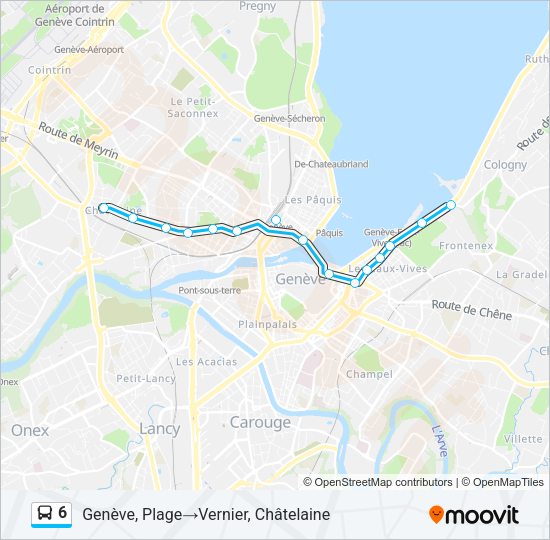 6 Bus Line Map