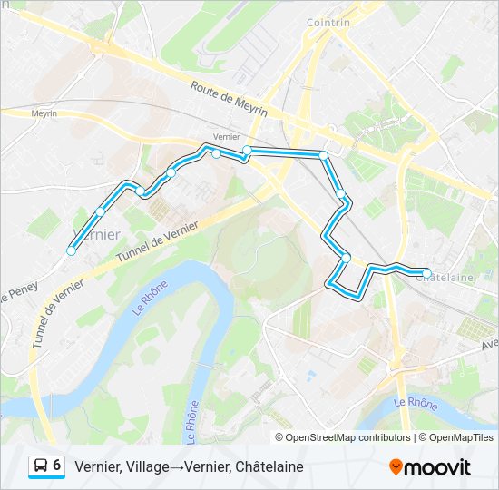 6 Bus Line Map