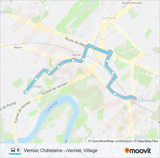 6 Bus Line Map