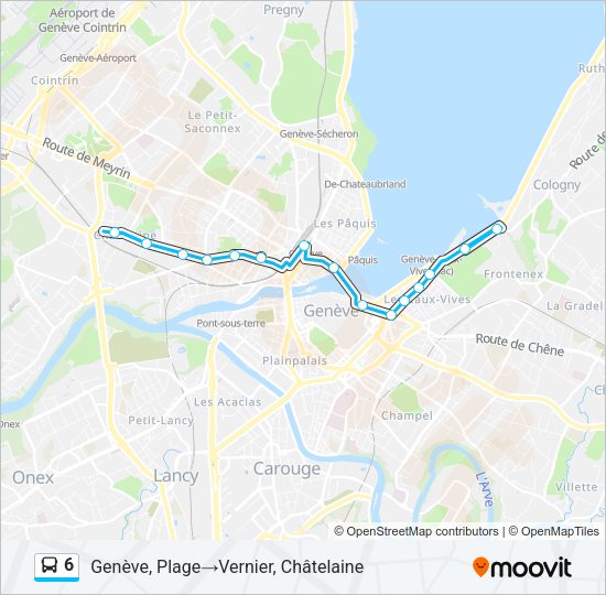 6 Bus Line Map