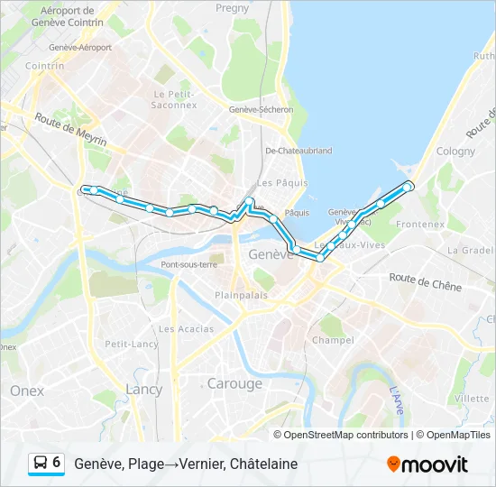 6 Bus Line Map