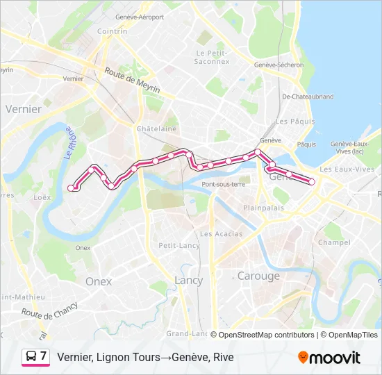 7 Bus Line Map