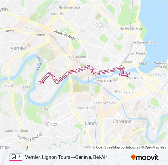 7 bus Line Map