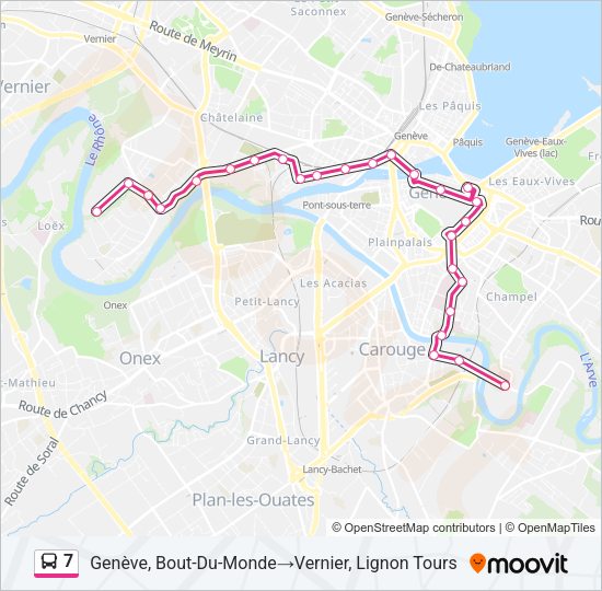 7 Bus Line Map