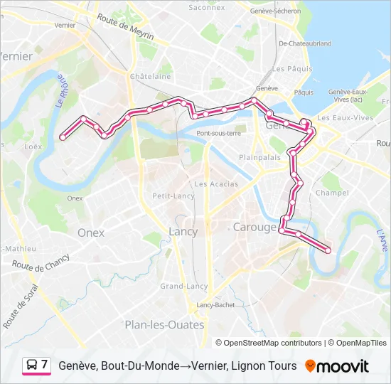 7 Bus Line Map