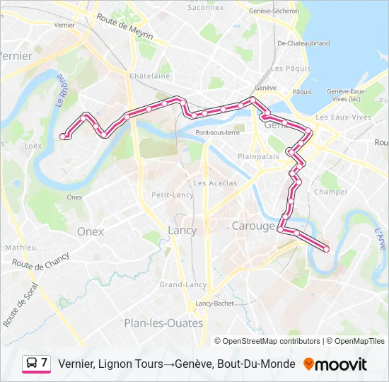 7 Bus Line Map
