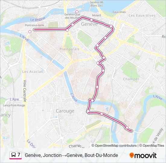 7 Bus Line Map